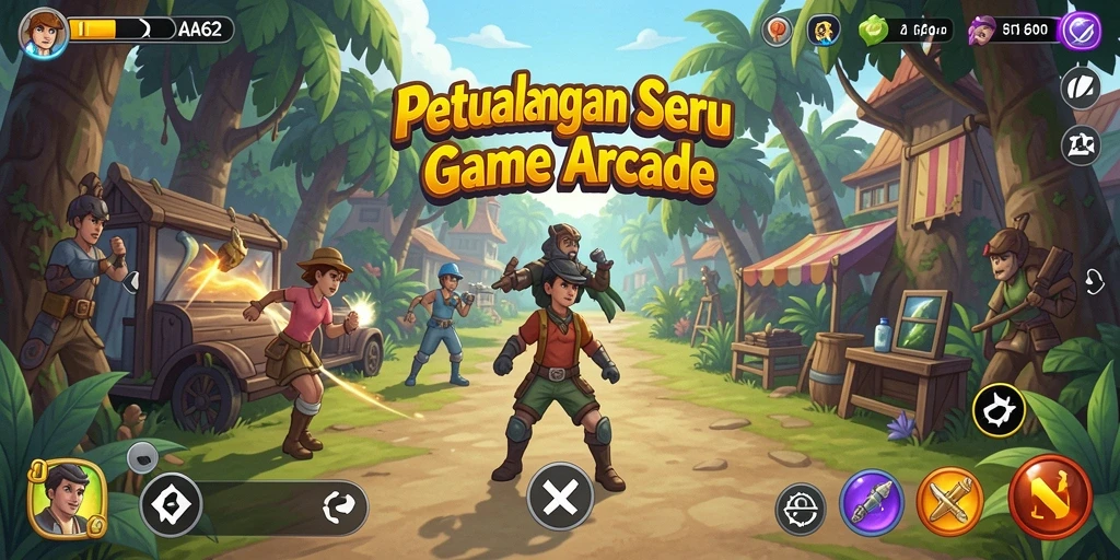 Tangkapan layar gameplay AA62 yang menampilkan aksi seru dalam permainan Arcade.