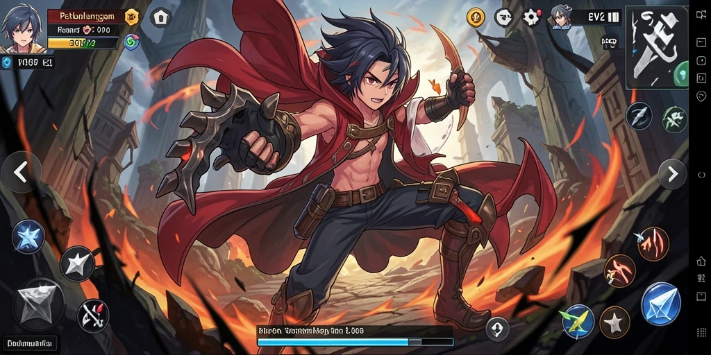 Screenshot gameplay <strong>EVIP2</strong> menampilkan aksi seru dengan karakter anime yang menawan.