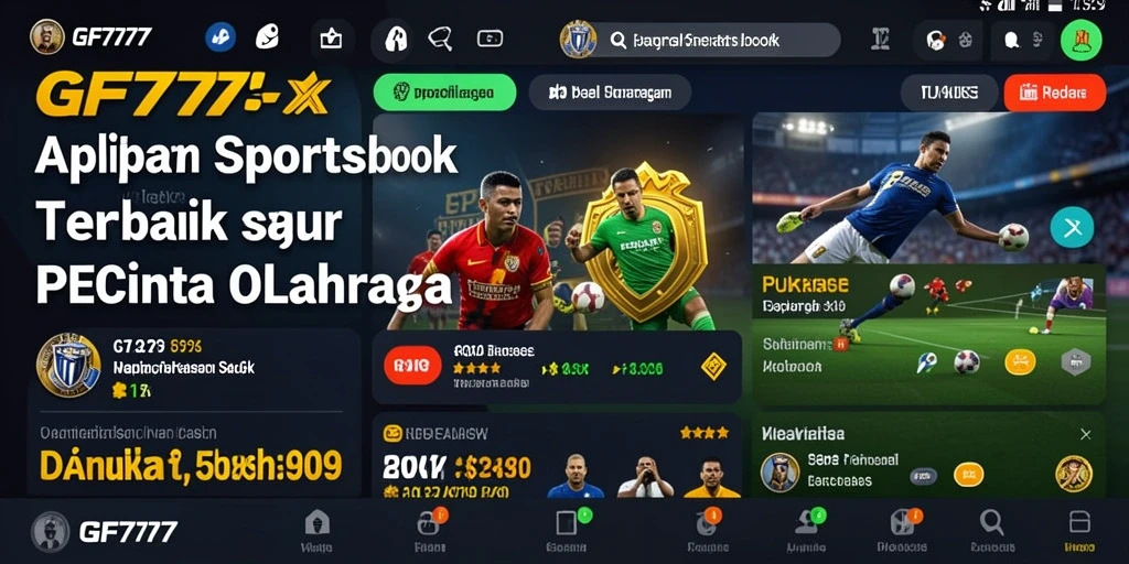 Tampilan utama GF777 dengan berbagai opsi taruhan olahraga.