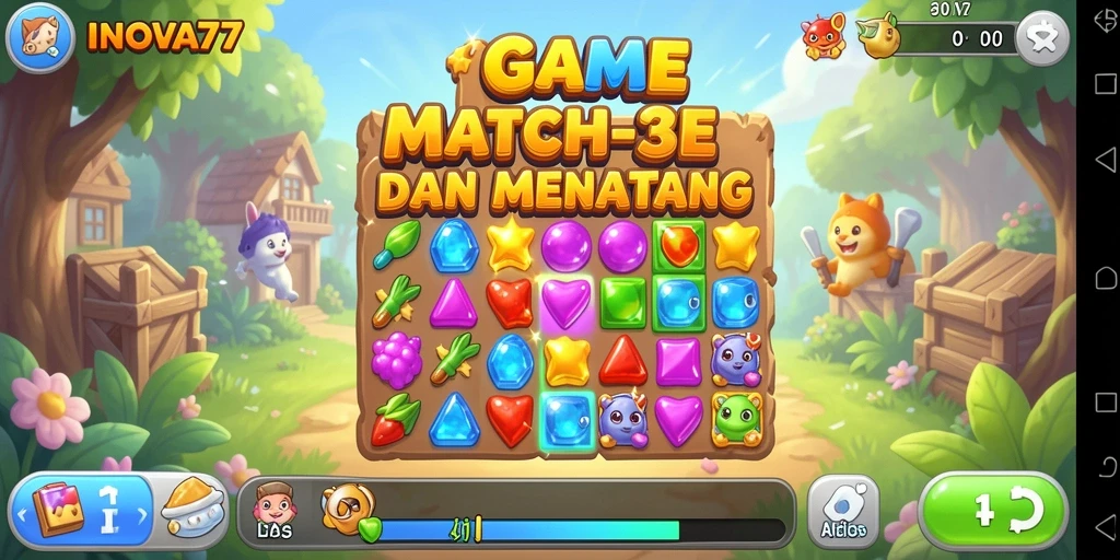Tampilan menarik dari gameplay INOVA77 yang seru.