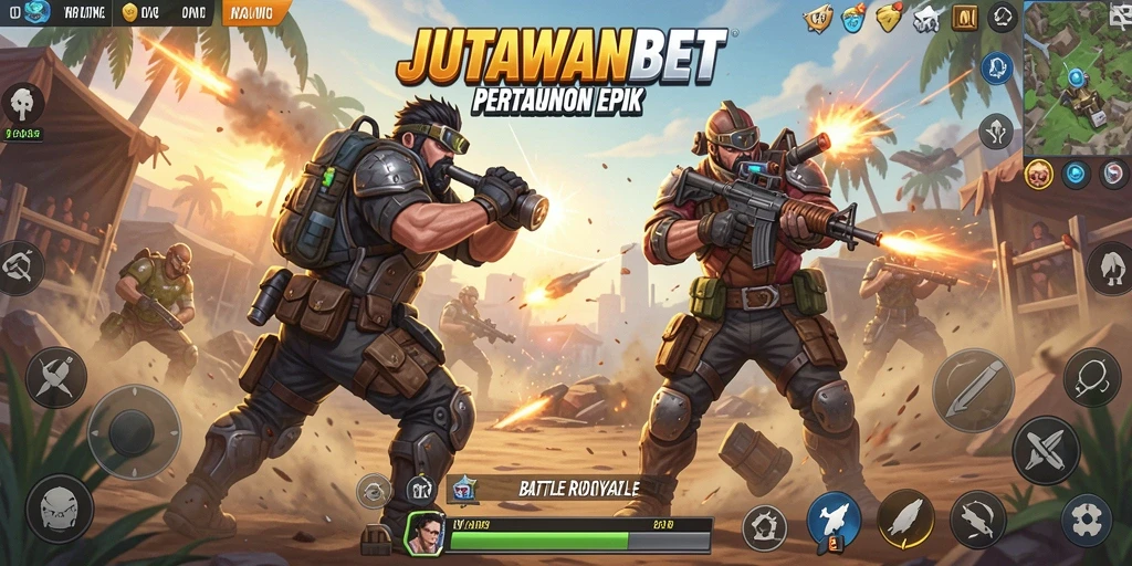 Tangkapan layar utama <strong>JUTAWANBET</strong> menampilkan aksi pertempuran yang mendebarkan.