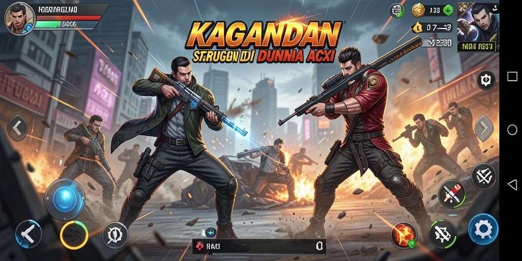 Screenshot KAGANDAN menampilkan karakter beraksi dalam pertempuran seru.