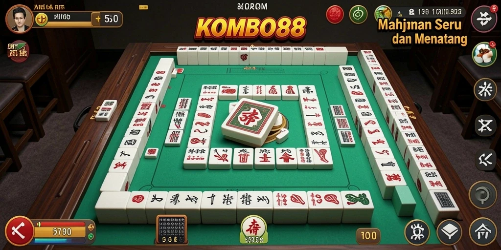 Tampilan gameplay Mahjong di KOMBO88 yang mengasyikkan.