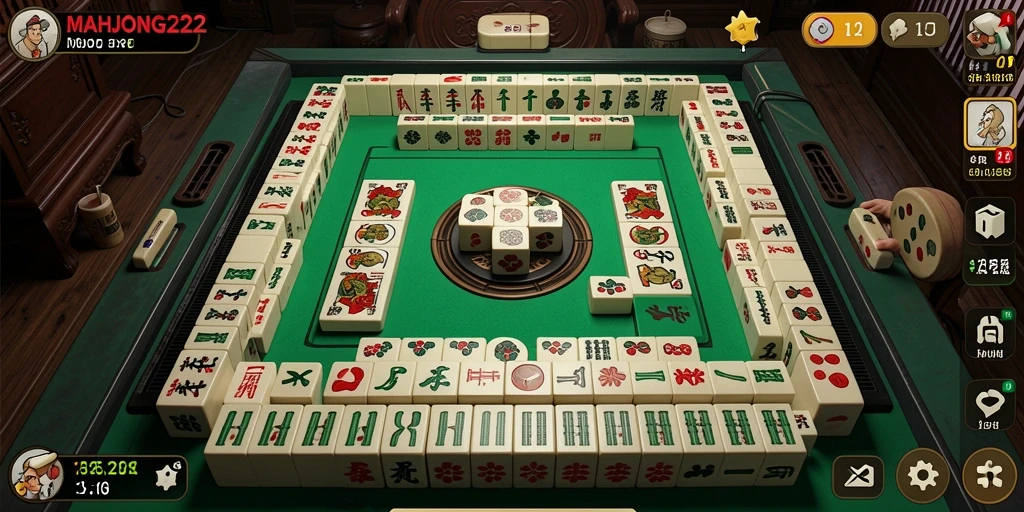 Tangkapan layar utama MAHJONG222 menampilkan gameplay Mahjong yang mendebarkan.
