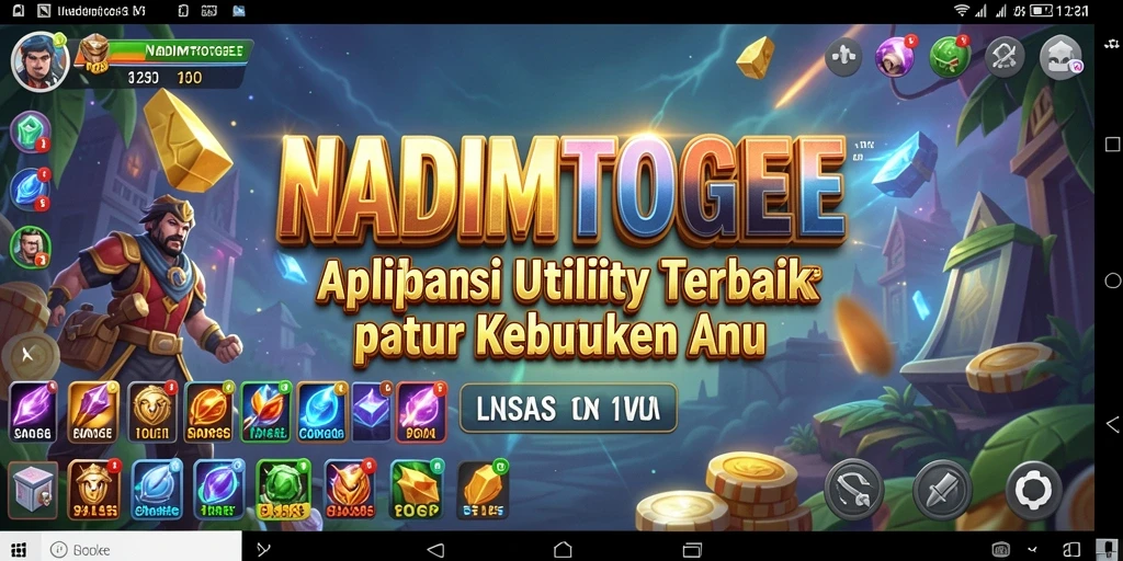 Tampilan antarmuka aplikasi NADIMTOGEL yang menarik dan fungsional.