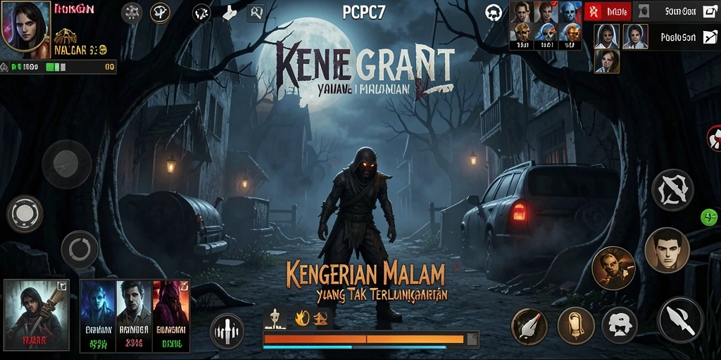 Screenshot dari gameplay menegangkan di PCPC7 dengan suasana horror yang mencekam.