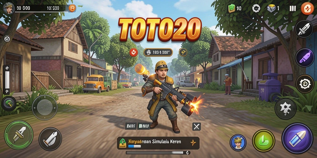 Tampilan gameplay TOTO20 yang menarik dan penuh warna.