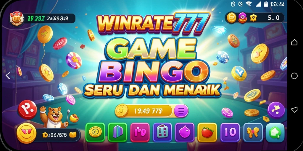 Tampilan gameplay menarik dari WINRATE777 yang menunjukkan kartu Bingo.